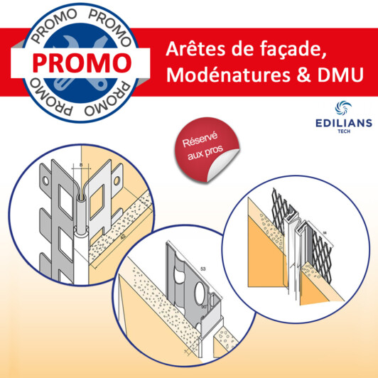 PROMO sur les arêtes de façade, modénatures & DMU