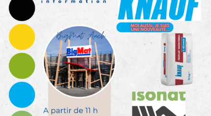 Isonat, Isover et Knauf présentent leurs nouveaux produits chez BigMat Auch vendredi 31 mai.