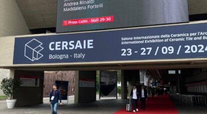 Retour de deux jours intenses au salon Cersaie en Italie pour Perrine et Amandine !