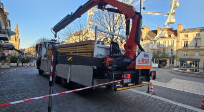 Mise en hauteur devant la grande roue de la Place d'Allier !