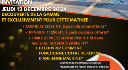 SPIT Paslode, une gamme complète et des offres d'exception chez BigMat Auch jeudi 12 décembre 2024